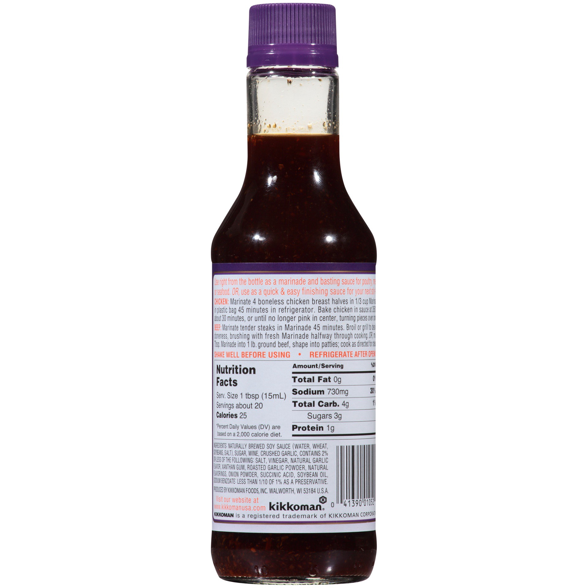 slide 2 of 7, Kikkoman Teriyaki Roasted Garlic Marinade & Sauce 10 fl oz, 10 fl oz