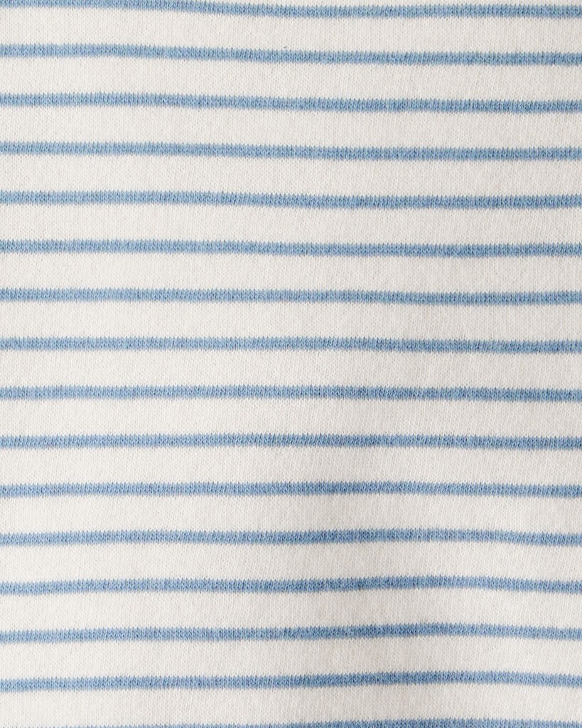 slide 2 of 2, Carter's Baby Boy Stripe Fleece Pullover Sweatshirt - Blue Cream 6M, 1 ct