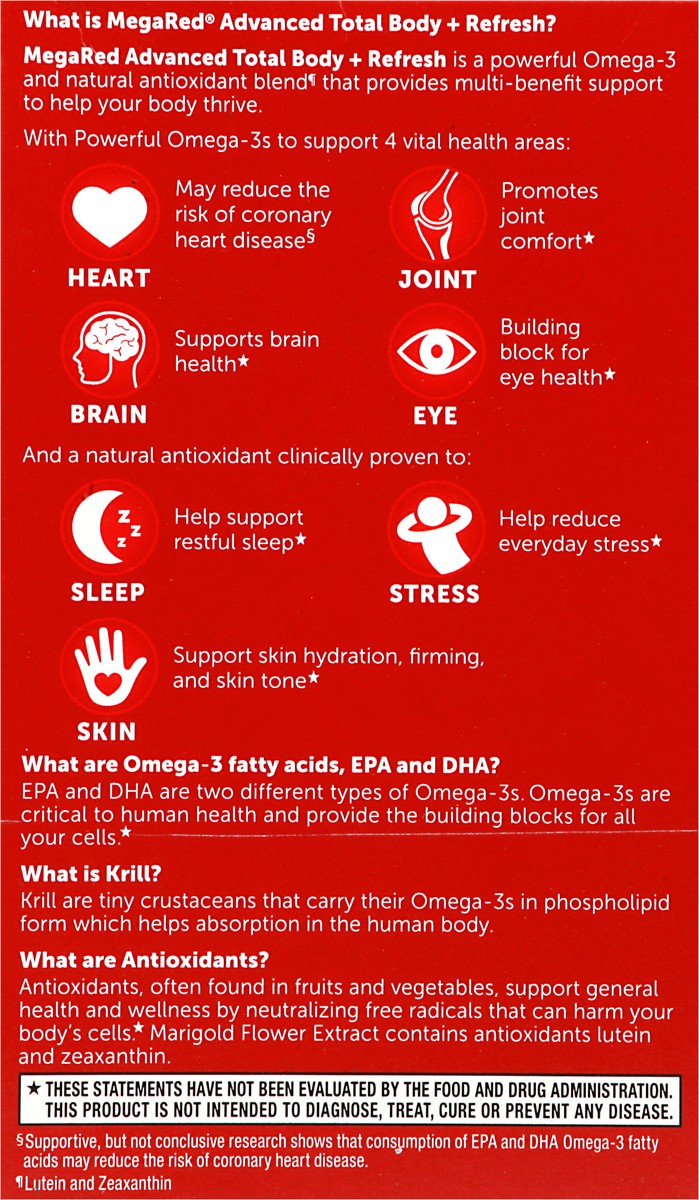 slide 3 of 9, MegaRed Value Pack Advanced Softgels Total Body + Refresh 65 ea, 65 ct