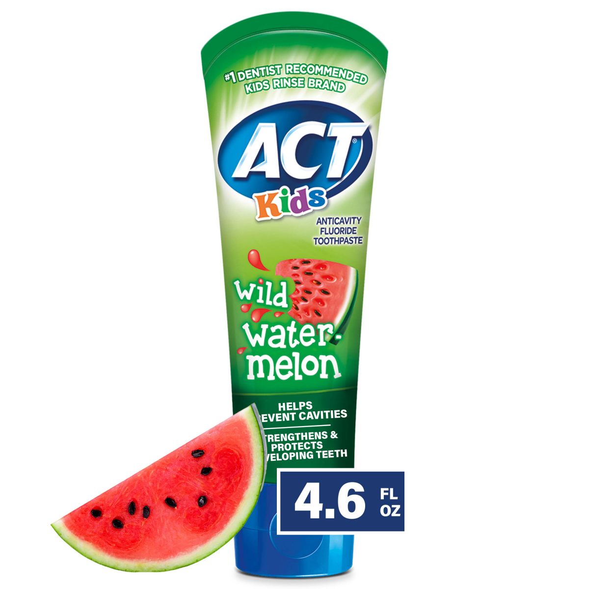 slide 1 of 2, ACT Kids Wild Watermelon Toothpaste, 4.6 oz