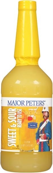 slide 1 of 1, Major Peters Sweet & Sour Cocktail Mix - 1 liter, 1 liter