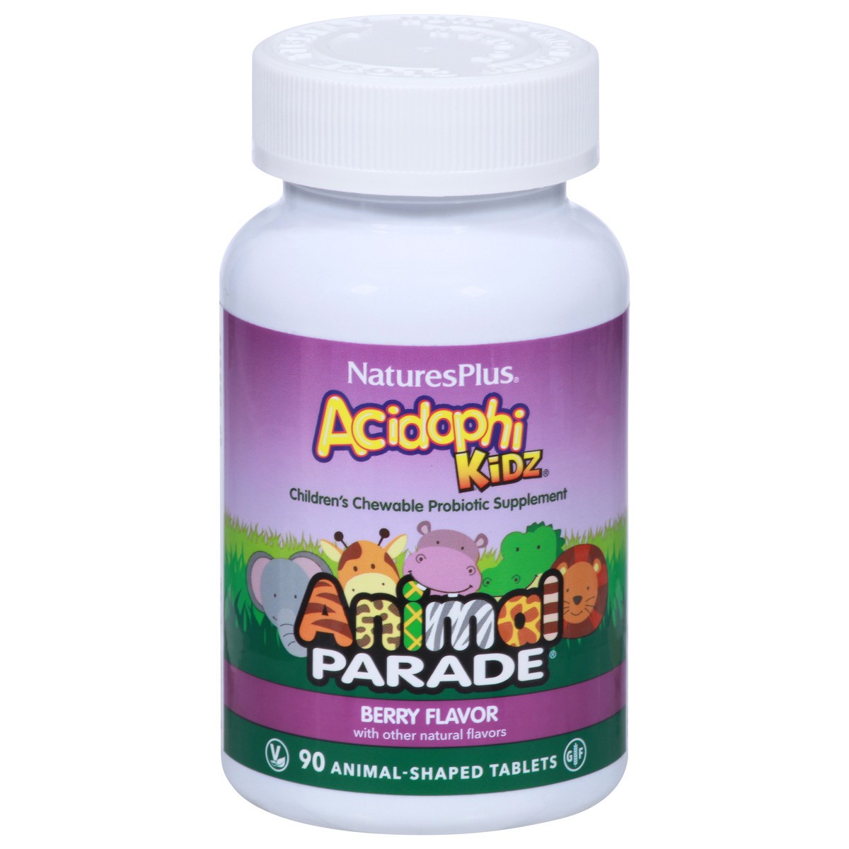 slide 1 of 9, Nature's Plus Animal Parade Acidophi Kidz Supplements, 90 ct