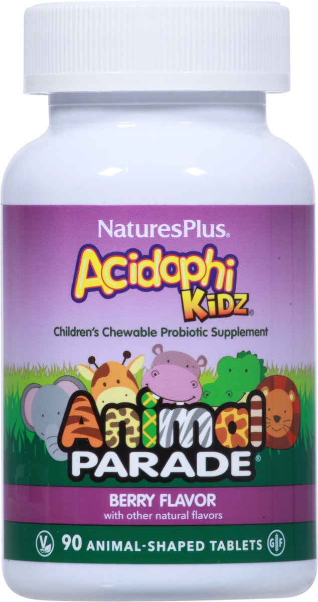 slide 3 of 9, Nature's Plus Animal Parade Acidophi Kidz Supplements, 90 ct