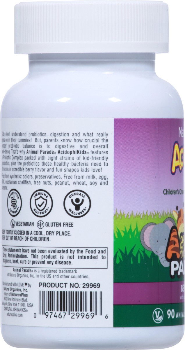 slide 9 of 9, Nature's Plus Animal Parade Acidophi Kidz Supplements, 90 ct