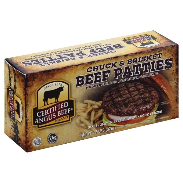 slide 1 of 1, Ceritified Angus Beef Chuck Brisket Burger, 2 lb