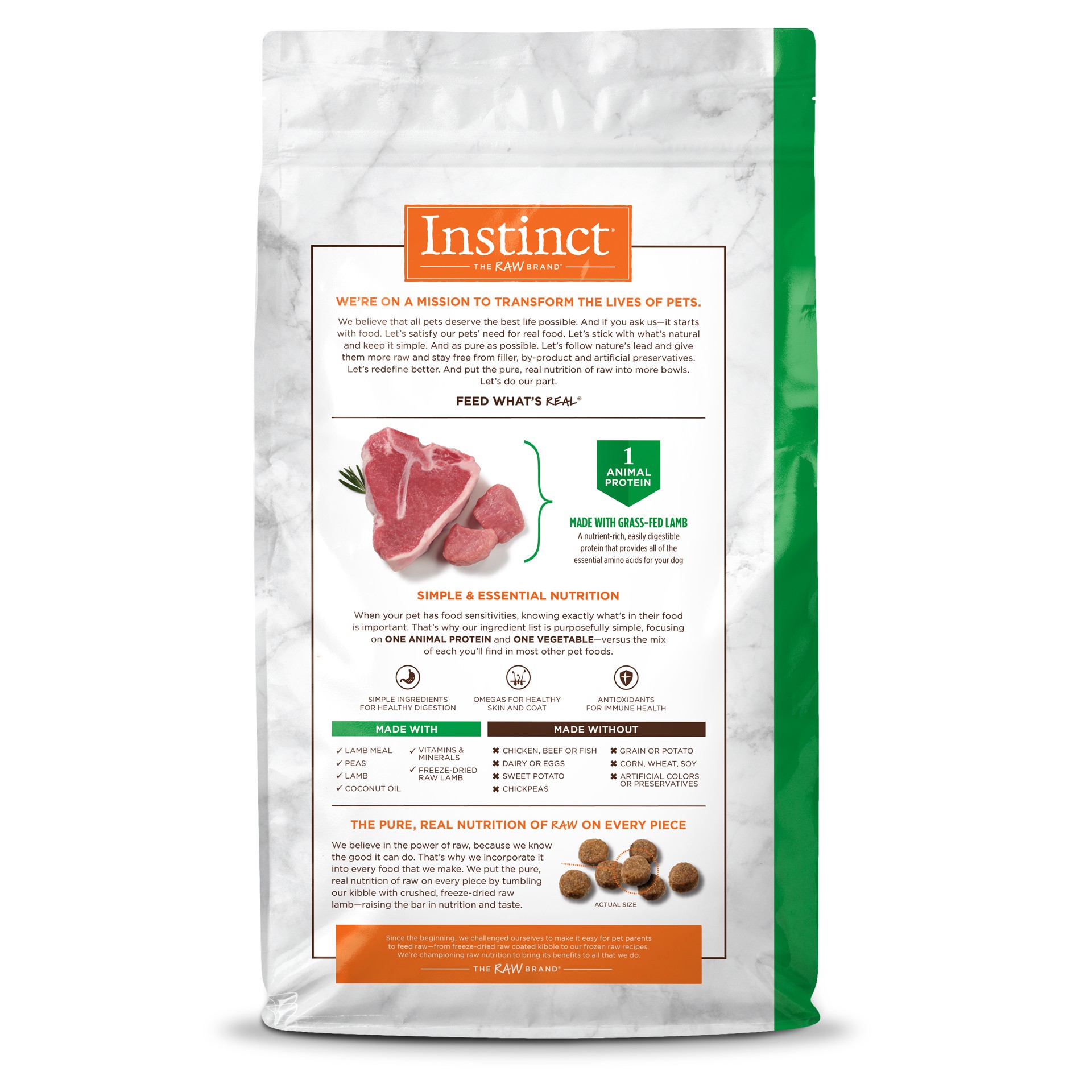 slide 10 of 10, Instinct Limited Ingredient Diet Lamb Dry Dog Food, 4 lb. Bag, 4 lb