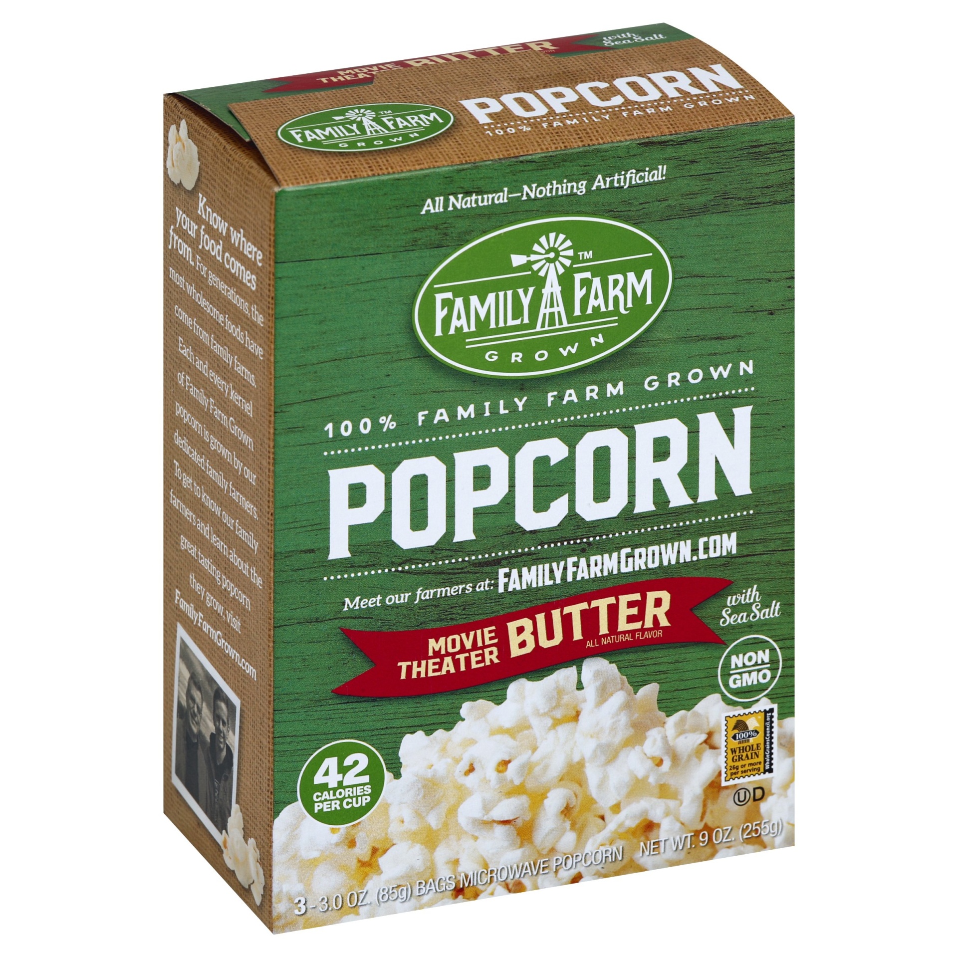 slide 1 of 1, Family Farm Grown Movie Butter Micorwave Popcorn, 9 oz