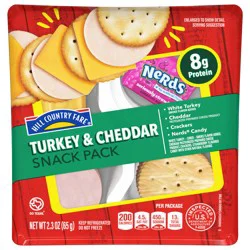 Hill Country Fare Snack Pack Tray - Turkey & Cheddar with Crackers & Candy