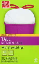 Harris Teeter Tall Kitchn Bag W/Lemon Sct