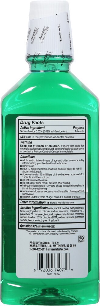 slide 2 of 2, Harris Teeter Anticavity Fluoride Mouth Rinse, 18 fl oz