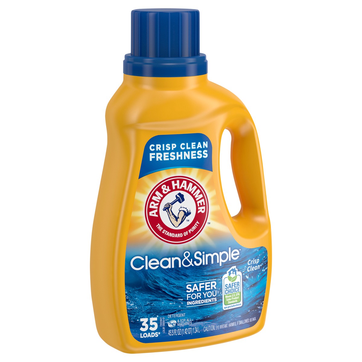 slide 4 of 9, ARM & HAMMER Clean Simple, 35 Loads Liquid Laundry Detergent, 45.5 Fl oz, 45.5 fl oz