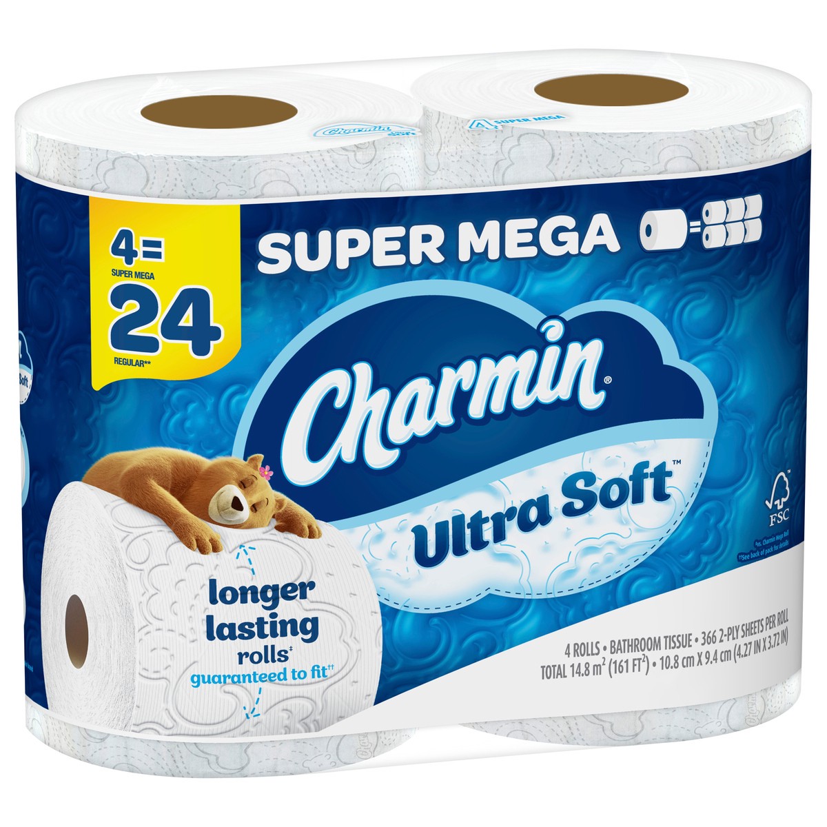 slide 2 of 5, Charmin B/Tsu Ultra Soft Mega Roll, 6 ct