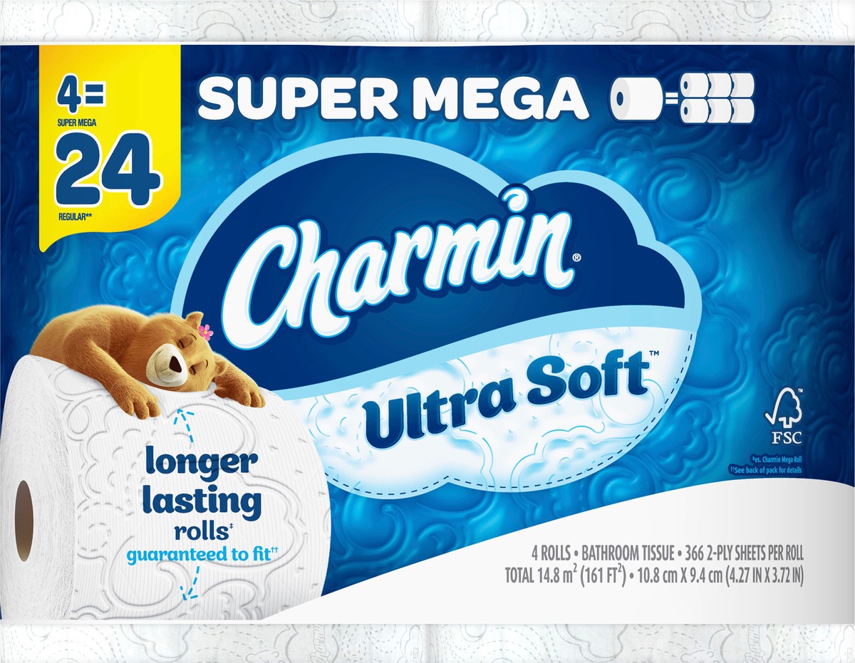 slide 5 of 5, Charmin B/Tsu Ultra Soft Mega Roll, 6 ct