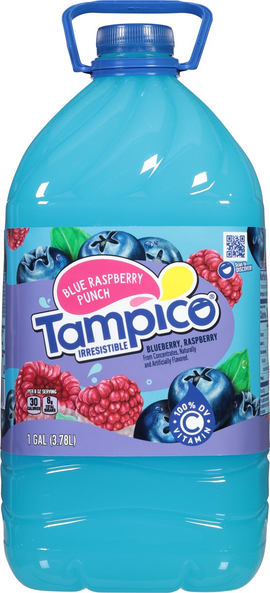slide 9 of 13, Tampico Blue Raspberry Punch Fruit Punch 1 gal, 128 oz
