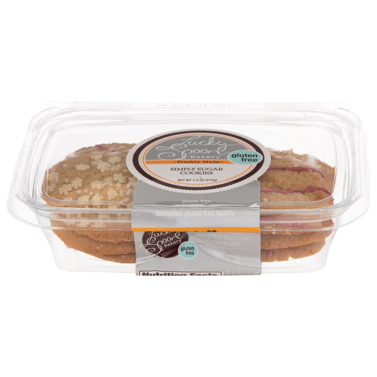 slide 1 of 17, Lucky Spoon Bakery Gluten Free Simply Sugar Cookies 7.5 oz, 7.5 oz