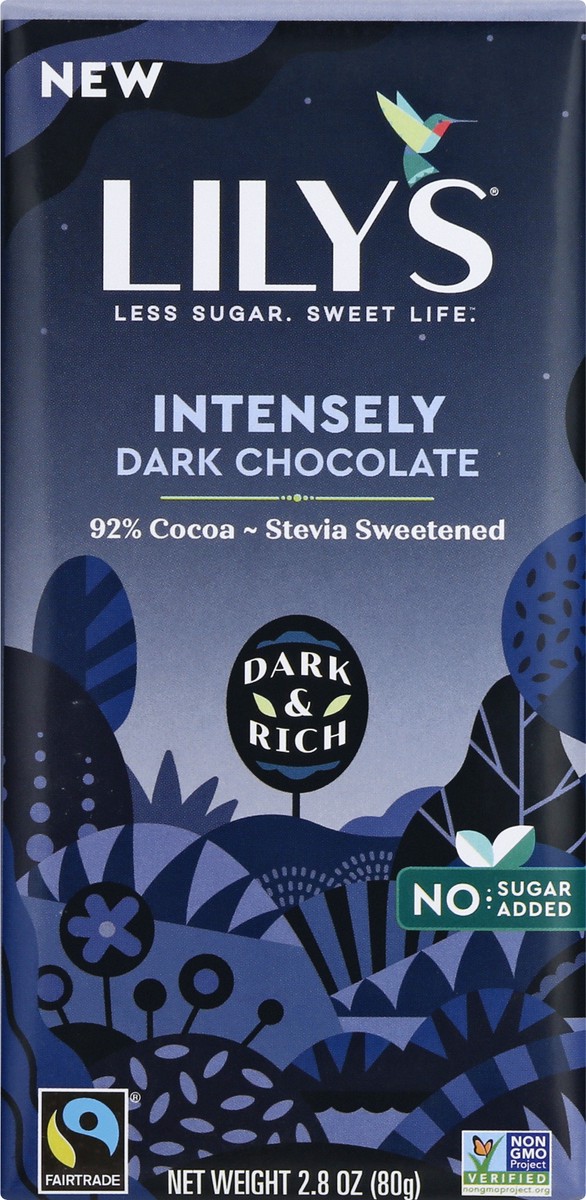 slide 3 of 10, Lily's 92% Cocoa Intensely Dark Chocolate 2.8 oz, 2.8 oz