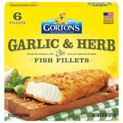 Gorton's Breaded Garlic & Herb Fish Fillets, 6 Each
