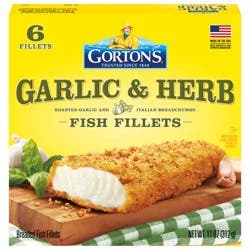 Gorton's Breaded Garlic & Herb Fish Fillets, 6 Each