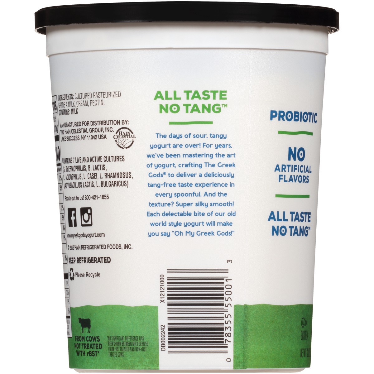 slide 3 of 7, The Greek Gods Plain Traditional Greek Style Yogurt 32 oz. Tub, 32 oz