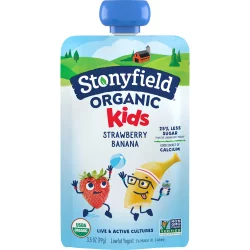 Stonyfield Organic Kids Strawberry Banana Lowfat Yogurt