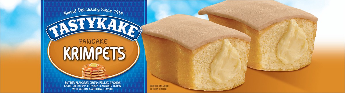 slide 9 of 9, Tastykake Pancake Krimpets, Cakes with Syrup Flavored Icing, 12 Count, 6 ct