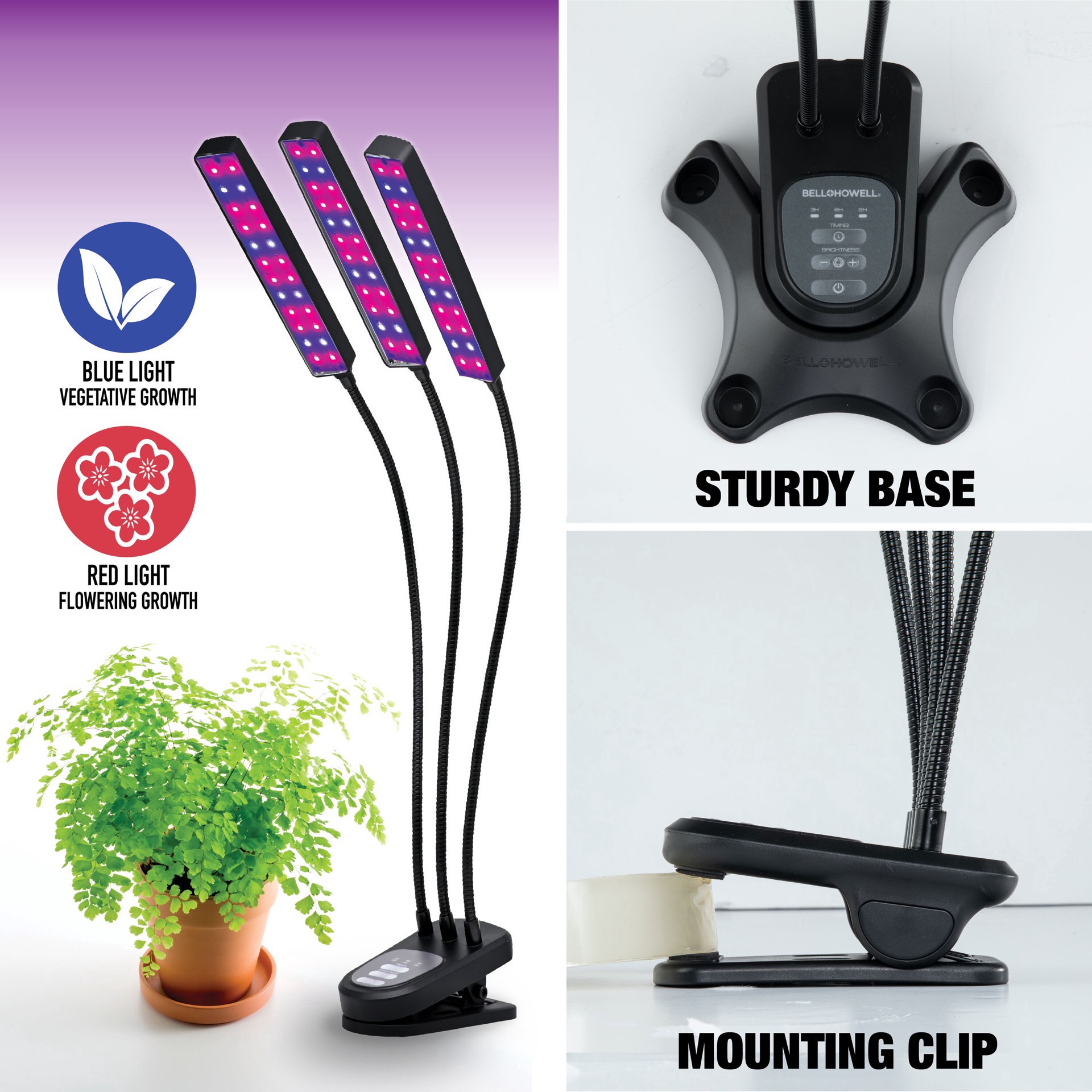 slide 3 of 6, Bell + Howell Bell And Howell Grow Burst Led Grow Light, 1 ct
