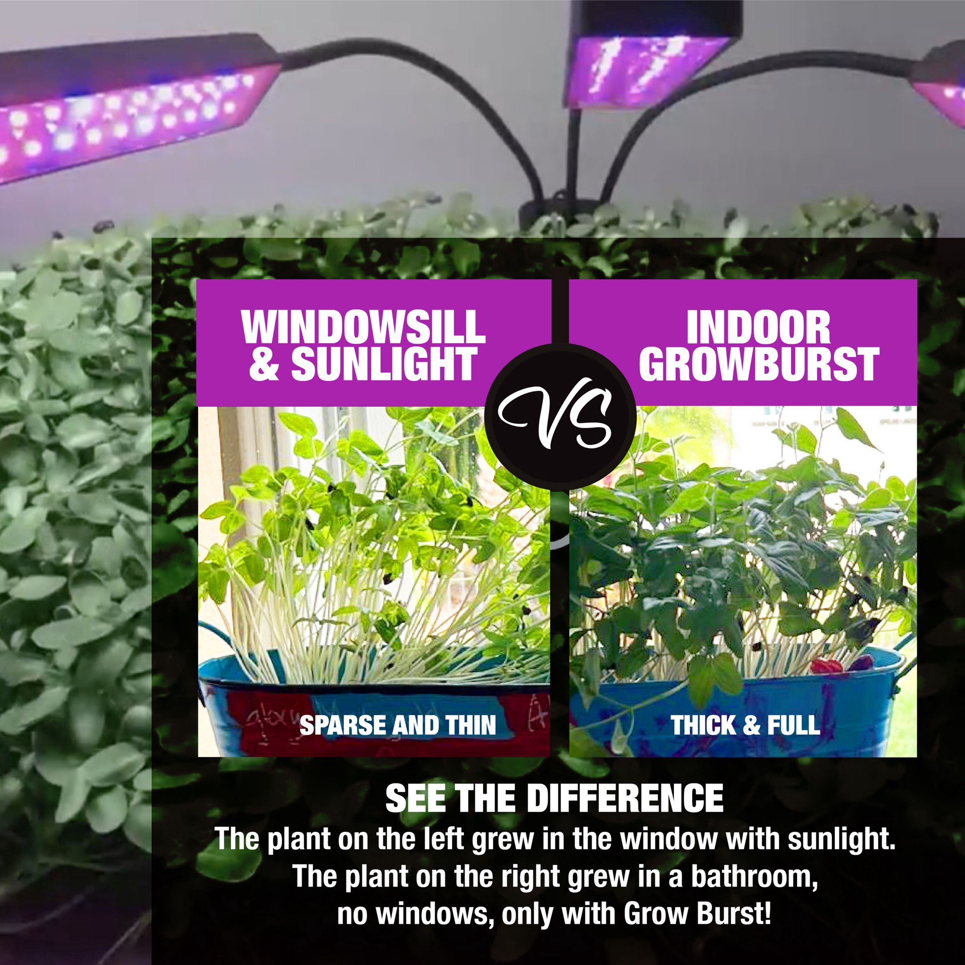 slide 2 of 6, Bell + Howell Bell And Howell Grow Burst Led Grow Light, 1 ct