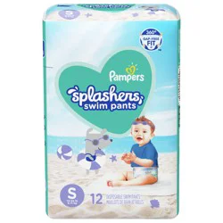 Pampers Splashers Swim Diapers, Size 3, 12 Count, Disposable Baby Swim Diapers