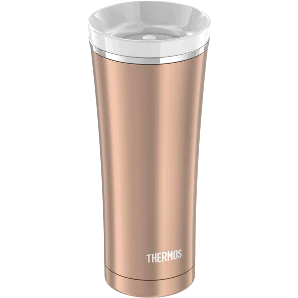 slide 1 of 1, Thermos Stainless Steel Travel Tumbler Rose Gold, 16 oz