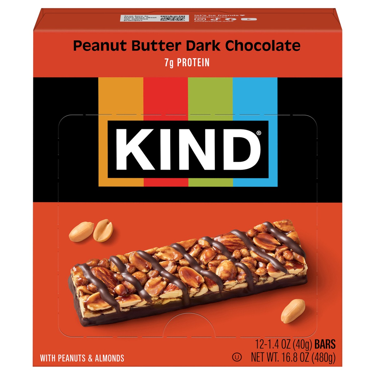slide 1 of 13, KIND Peanut Butter Dark Chocolate Bars, 12 ct