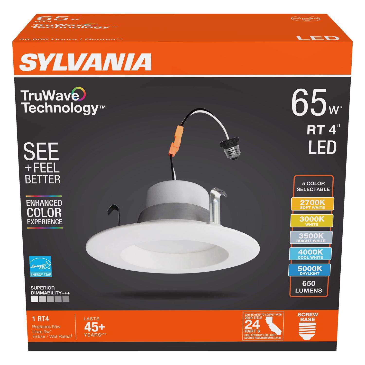 slide 1 of 1, Sylvania TruWave 65-Watt Dimmable LED Light Bulb, 1 ct