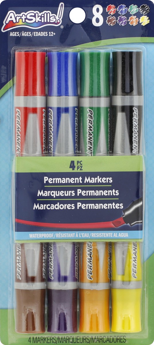 slide 2 of 2, Artskills Double Sided Permanent Markers, 4 ct