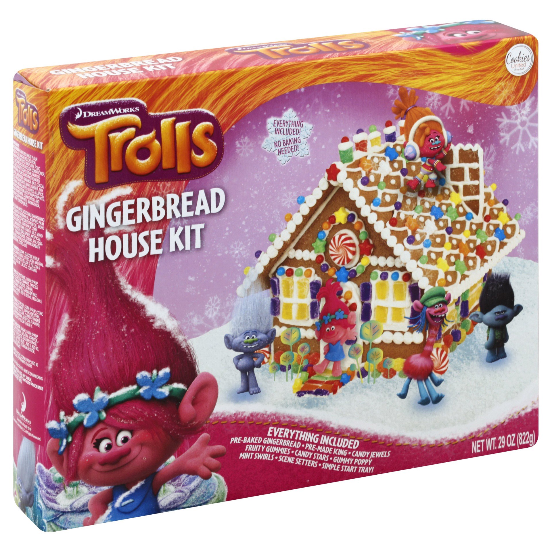 slide 1 of 3, DreamWorks Trolls World Tour Party Pop Cookie House Kit 29 oz, 29 oz