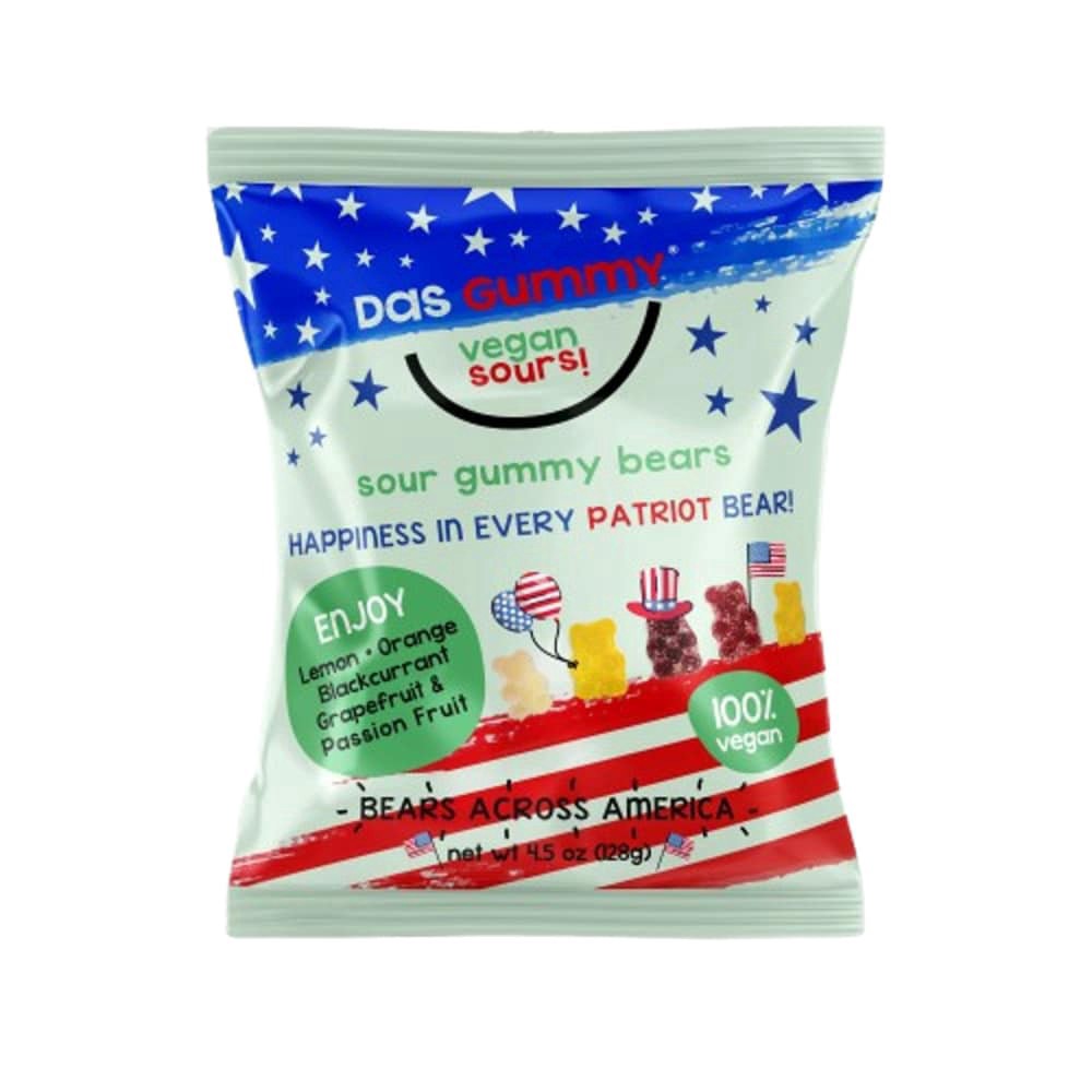slide 1 of 1, Das Gummy Seasonal Vegan Sours Gummi Bears Bag, 4.5 oz