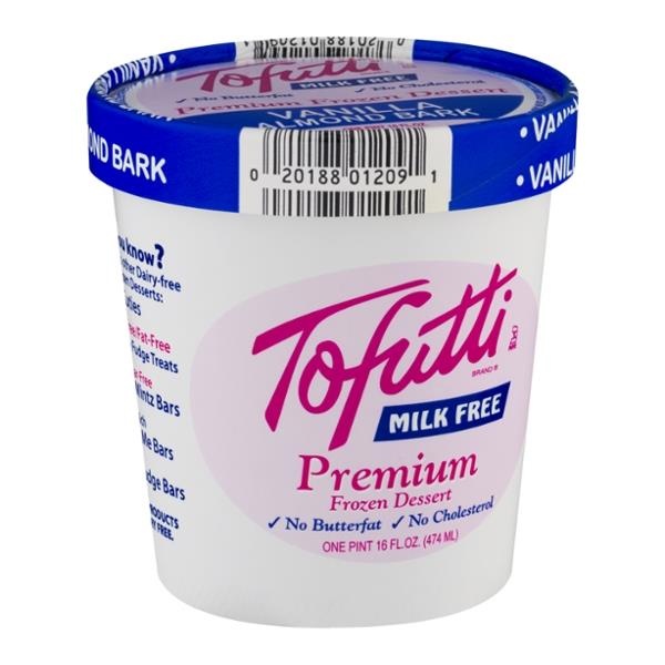 slide 1 of 4, Tofutti Milk Free Premium Frozen Dessert Vanilla Almond Bark, 16 fl oz