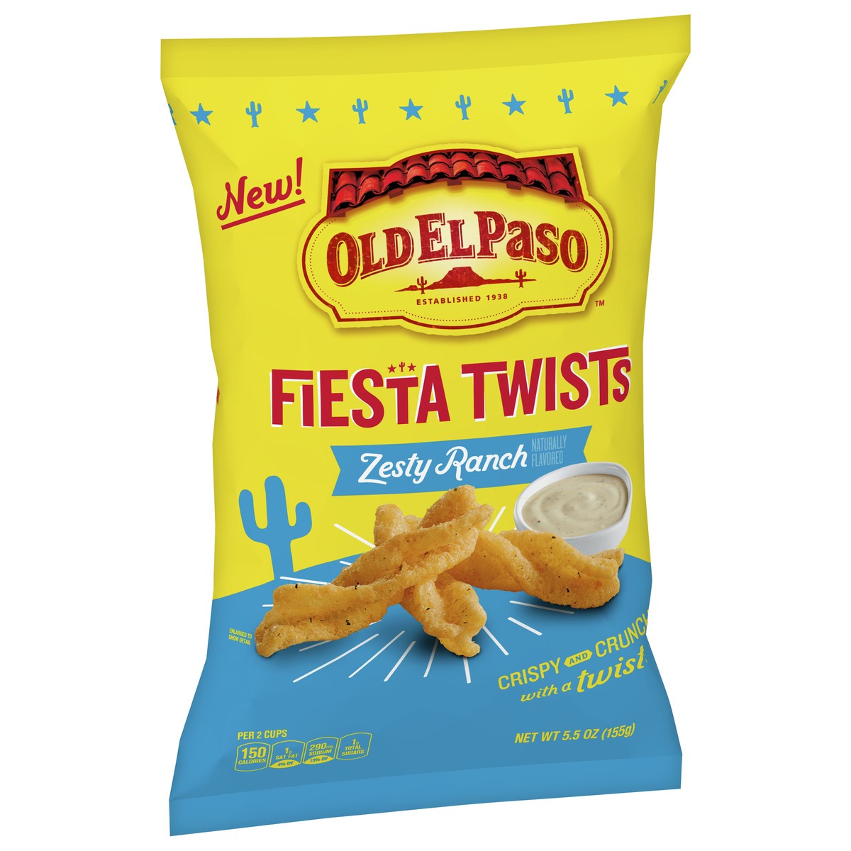 slide 8 of 9, Old El Paso Fiesta Twists, Zesty Ranch, Crispy Corn Snacks, 5.5 oz, 5.5 oz