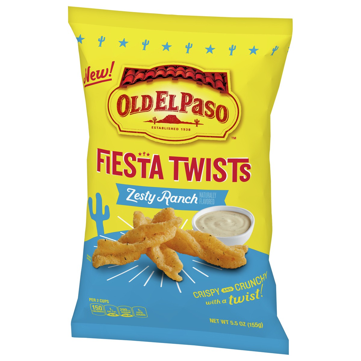 slide 2 of 9, Old El Paso Fiesta Twists, Zesty Ranch, Crispy Corn Snacks, 5.5 oz, 5.5 oz