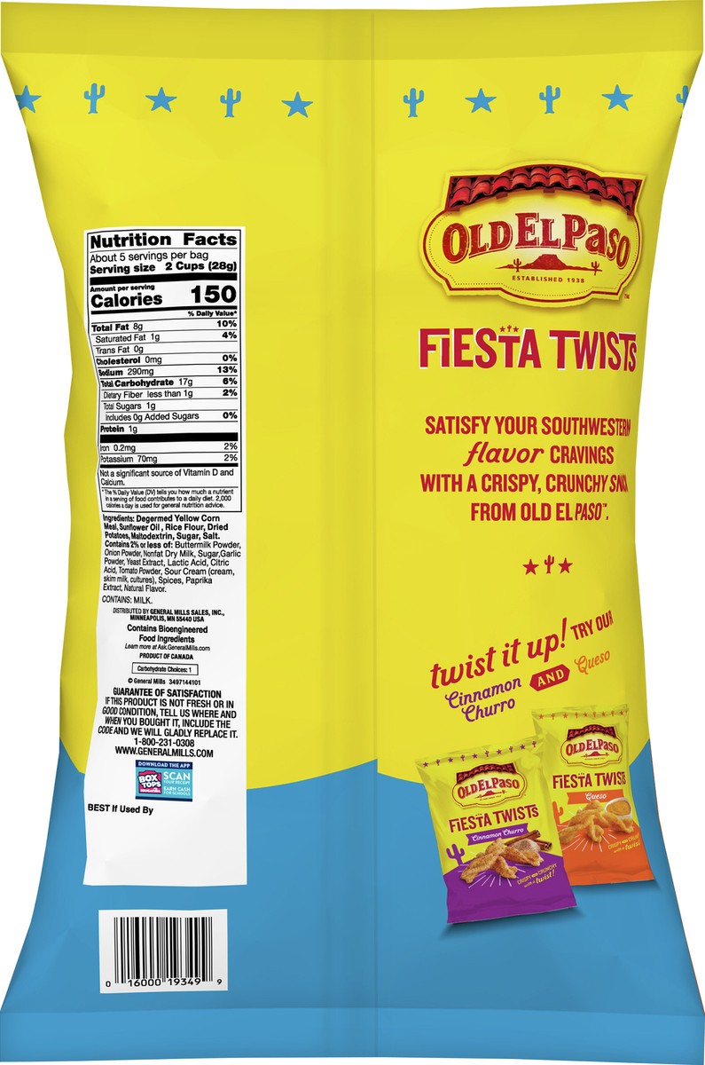 slide 4 of 9, Old El Paso Fiesta Twists, Zesty Ranch, Crispy Corn Snacks, 5.5 oz, 5.5 oz