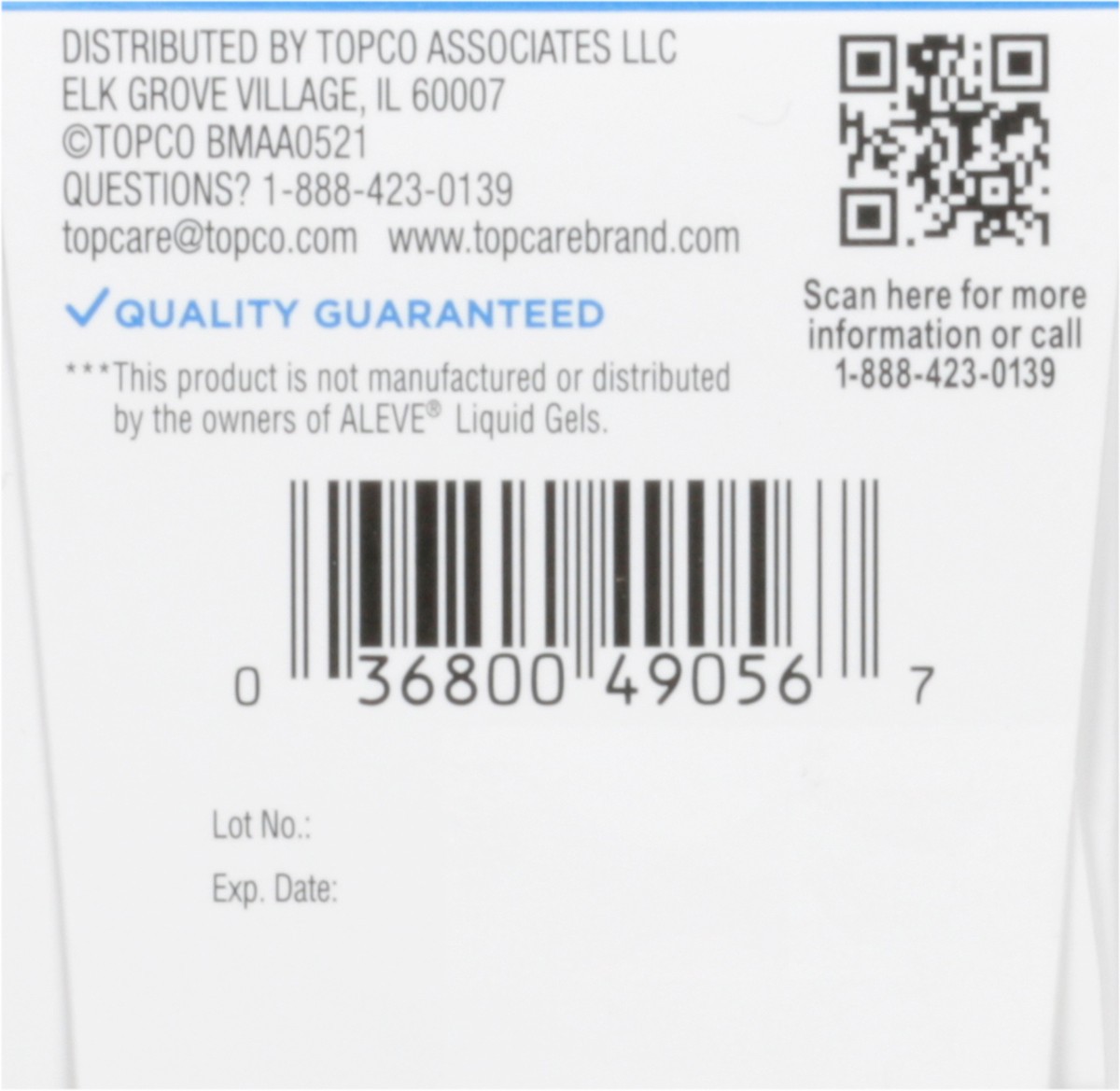 slide 15 of 16, TopCare Health 220 mg Naproxen Sodium 50 Liquid-Filled Capsules, 50 ct