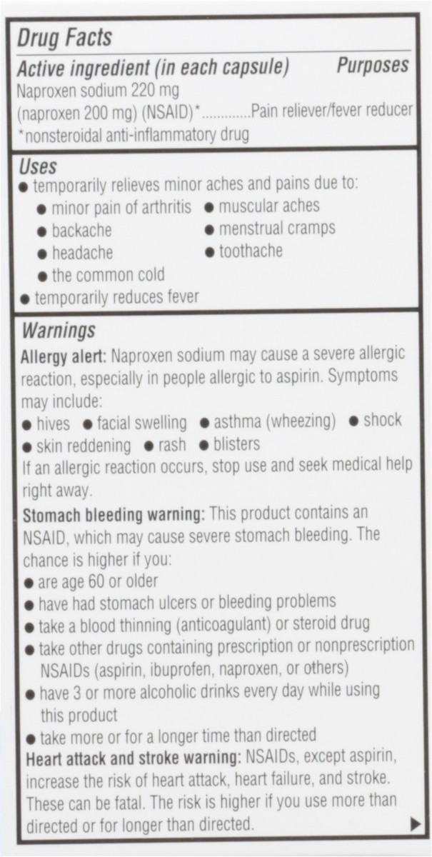 slide 4 of 16, TopCare Health 220 mg Naproxen Sodium 50 Liquid-Filled Capsules, 50 ct