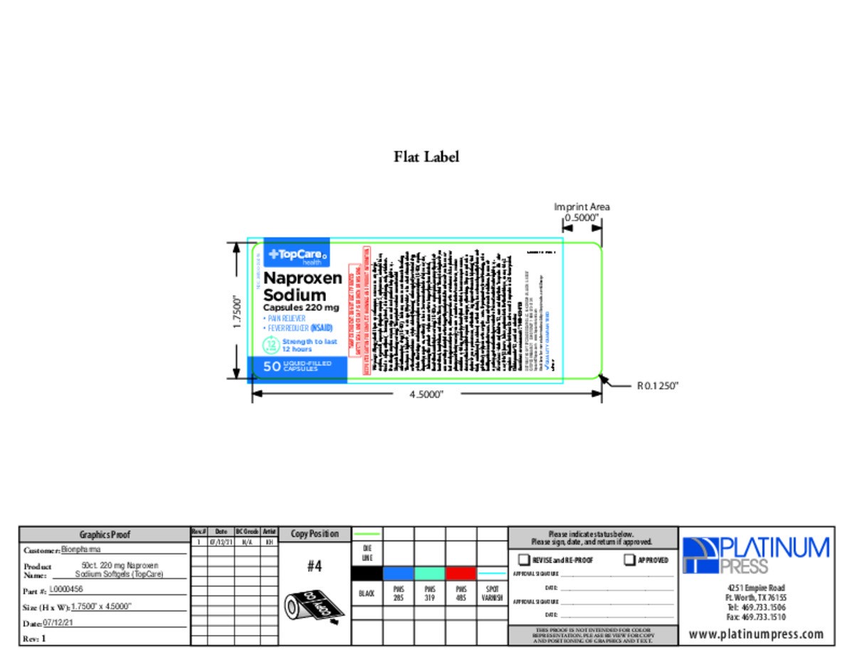 slide 14 of 16, TopCare Health 220 mg Naproxen Sodium 50 Liquid-Filled Capsules, 50 ct