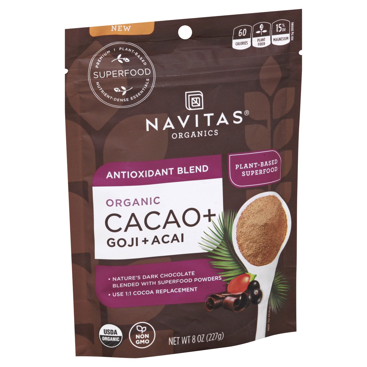 slide 8 of 9, Navitas Organic Navita Cacao + Og1 Antiox Powder, 8 oz