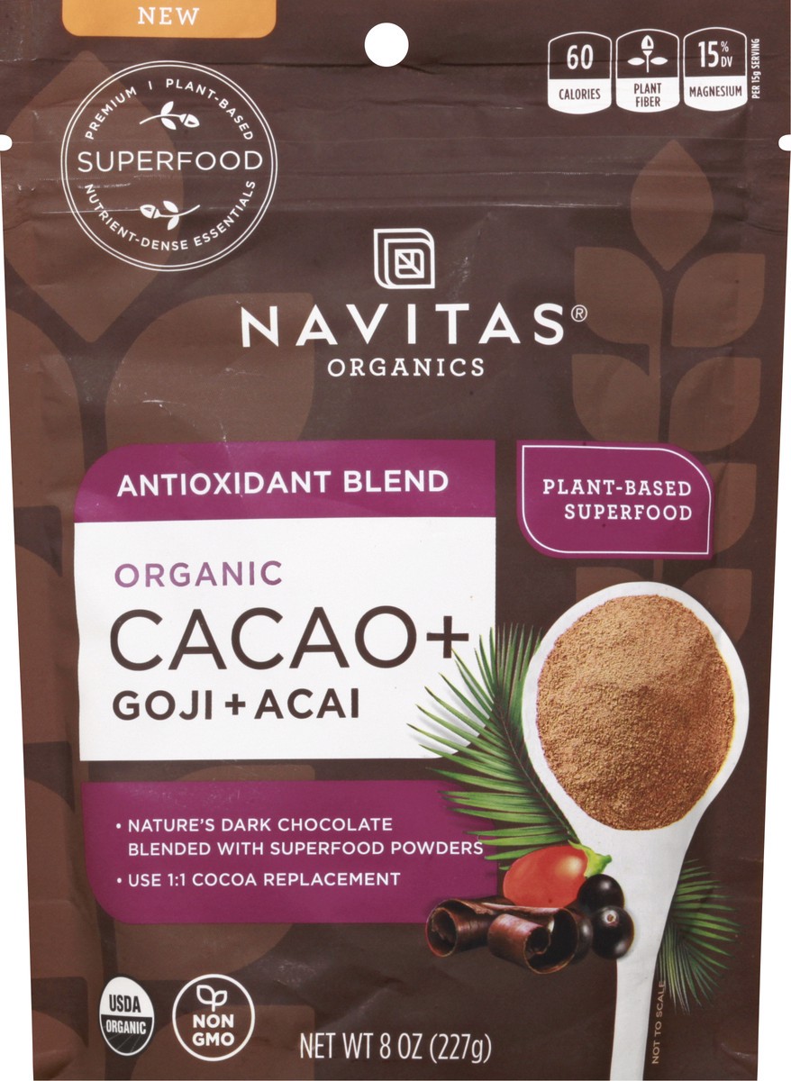 slide 6 of 9, Navitas Organic Navita Cacao + Og1 Antiox Powder, 8 oz
