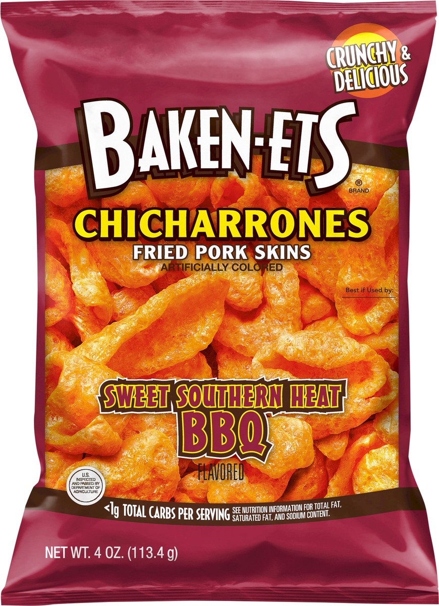 slide 4 of 4, BAKEN-ETS Fried Pork Skins, 4 oz