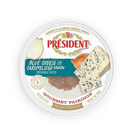 slide 1 of 1, Président Gourmet Pairings Blue Cheese With Caramelized Onions, 7 oz