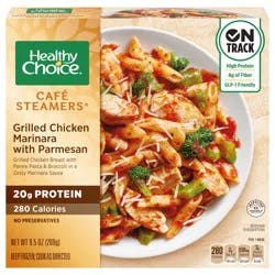 Healthy Choice Café Steamers Grilled Chicken Marinara With Parmesan, Frozen Meal, 9.5 oz. Bowl