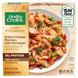 Healthy Choice Café Steamers Grilled Chicken Marinara With Parmesan, Frozen Meal, 9.5 oz. Bowl