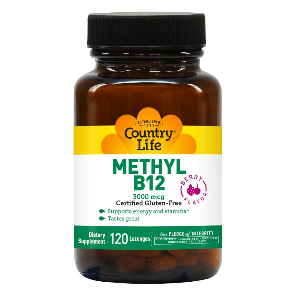 slide 1 of 1, Country Life Methyl B12 Berry Flavor Lozenges, 120 ct