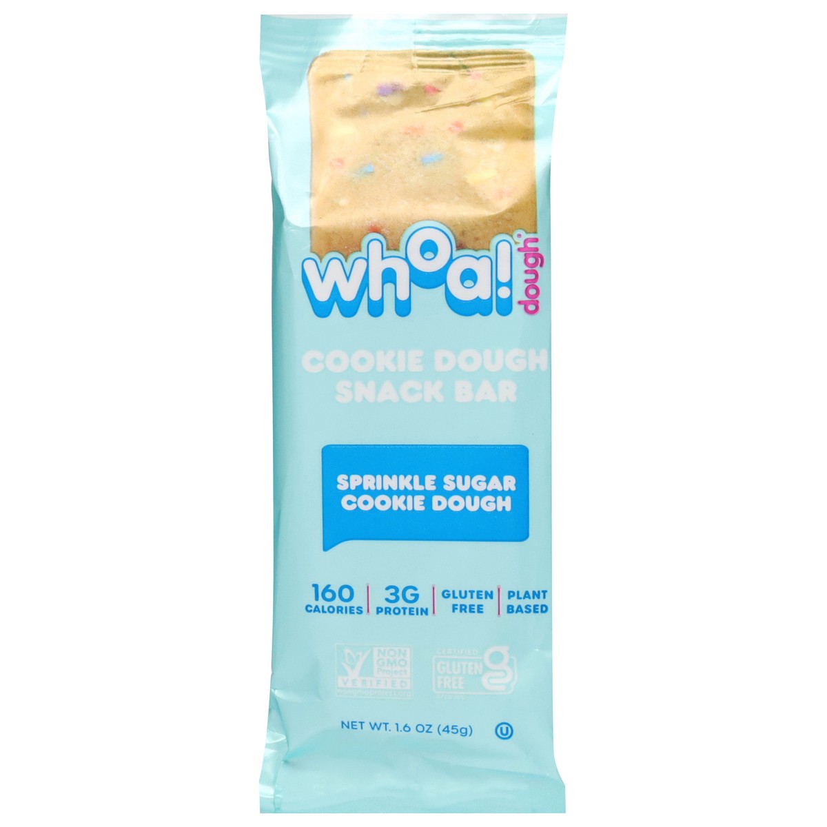 slide 11 of 13, Whoa! Dough Sprinkle Sugar Cookie Dough Snack Bar 1.6 oz, 1.6 oz