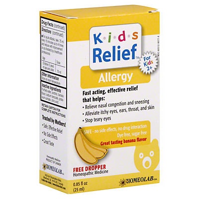 slide 1 of 1, Homeolab Allergy Relief for Kids, Banana, 0.85 oz